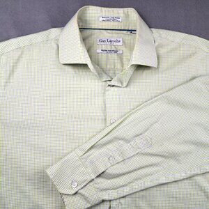 Guy Laroche 100% Cotton Dress Shirt 17 1/2-34/35 Long Sleeve Button Up Non Iron